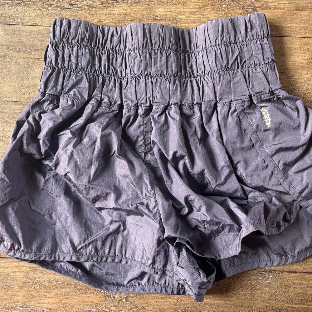 Free People The Way Home Shorts, High Waisted Deep Sea Purple